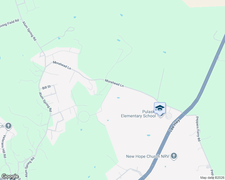 map of restaurants, bars, coffee shops, grocery stores, and more near 3394 Canterbury Road in Pulaski