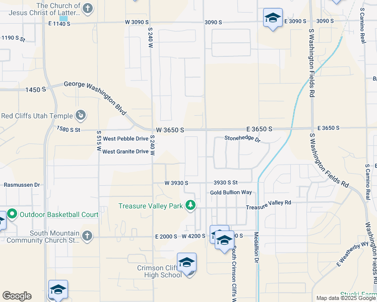 map of restaurants, bars, coffee shops, grocery stores, and more near 3761 South Kennedy Ln in Washington
