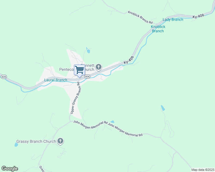 map of restaurants, bars, coffee shops, grocery stores, and more near 38 Violet Lane in Stinnett