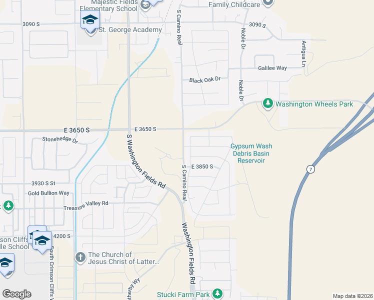 map of restaurants, bars, coffee shops, grocery stores, and more near 3756 South 890 East in Washington