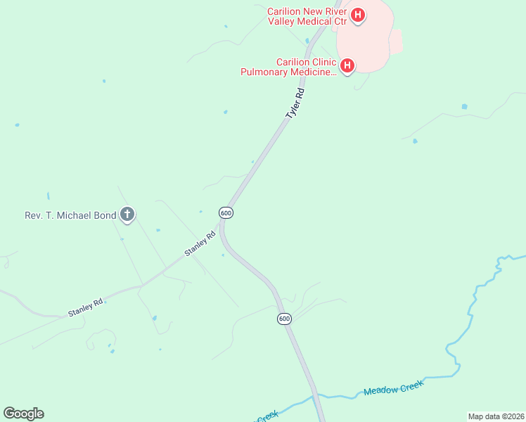 map of restaurants, bars, coffee shops, grocery stores, and more near 3262 Tyler Road in Christiansburg