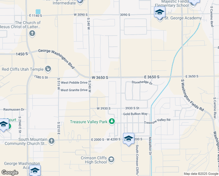 map of restaurants, bars, coffee shops, grocery stores, and more near 3761 South Kennedy Ln in Washington