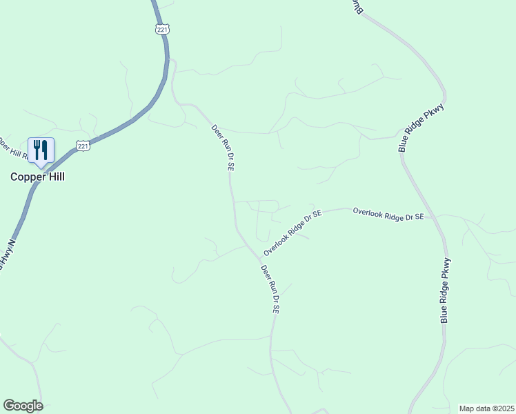 map of restaurants, bars, coffee shops, grocery stores, and more near 137 Ramsey Boulevard Southeast in Copper Hill