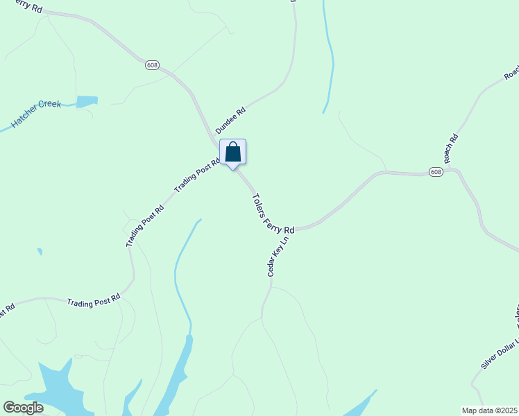 map of restaurants, bars, coffee shops, grocery stores, and more near State Route 608 in Huddleston