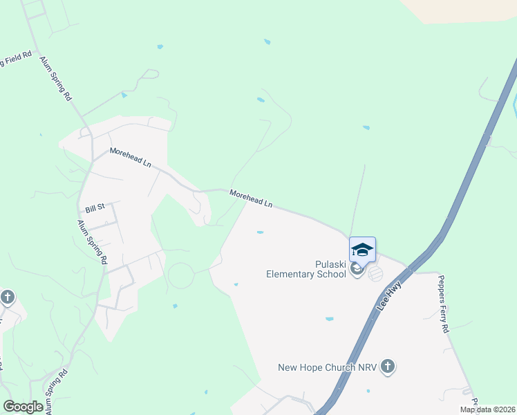 map of restaurants, bars, coffee shops, grocery stores, and more near 3394 Canterbury Road in Pulaski