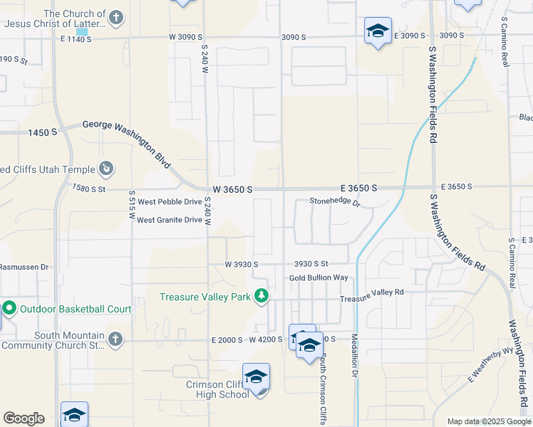 map of restaurants, bars, coffee shops, grocery stores, and more near 3736 South McKenzie Lane in Washington