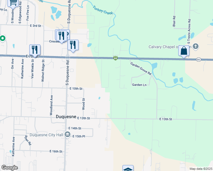 map of restaurants, bars, coffee shops, grocery stores, and more near 962-998 Summit Drive in Joplin