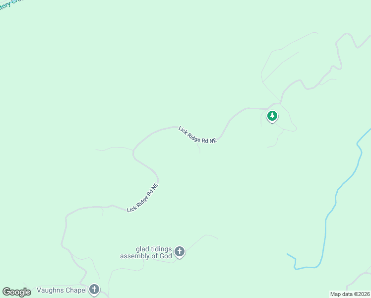 map of restaurants, bars, coffee shops, grocery stores, and more near 2221 Lick Ridge Road Northeast in Check