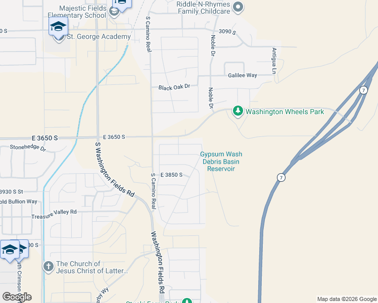 map of restaurants, bars, coffee shops, grocery stores, and more near 3770 Sugar Plum Way in Washington