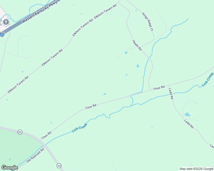 map of restaurants, bars, coffee shops, grocery stores, and more near Titus Road in Eddyville