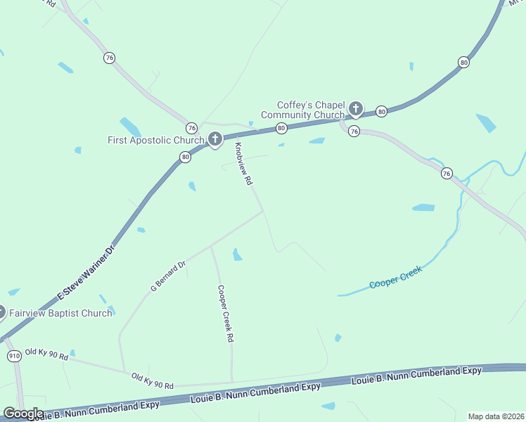 map of restaurants, bars, coffee shops, grocery stores, and more near Knobview Road in Russell County