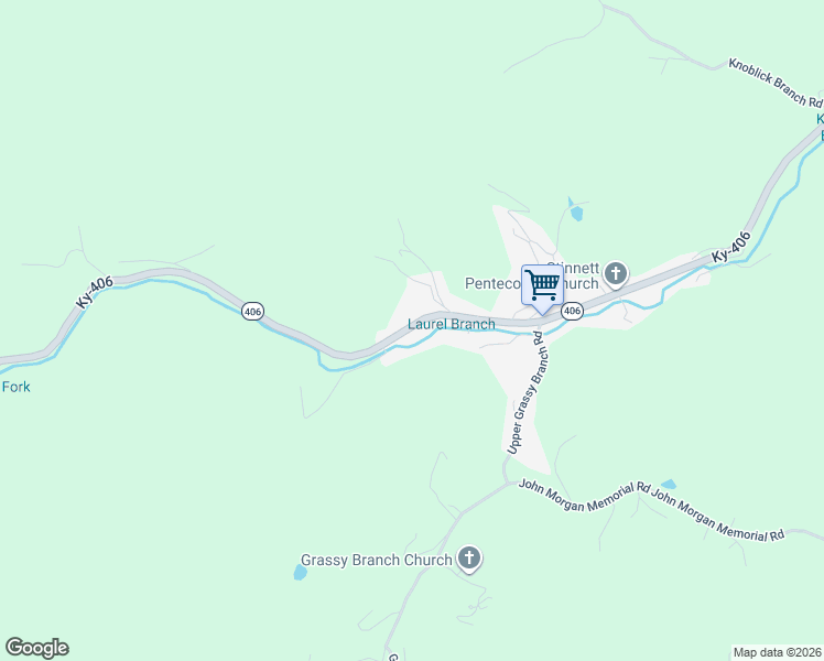 map of restaurants, bars, coffee shops, grocery stores, and more near 2800-2898 Ky-406 in Stinnett