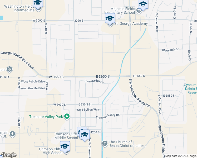 map of restaurants, bars, coffee shops, grocery stores, and more near 257 Stonehedge Drive in Washington