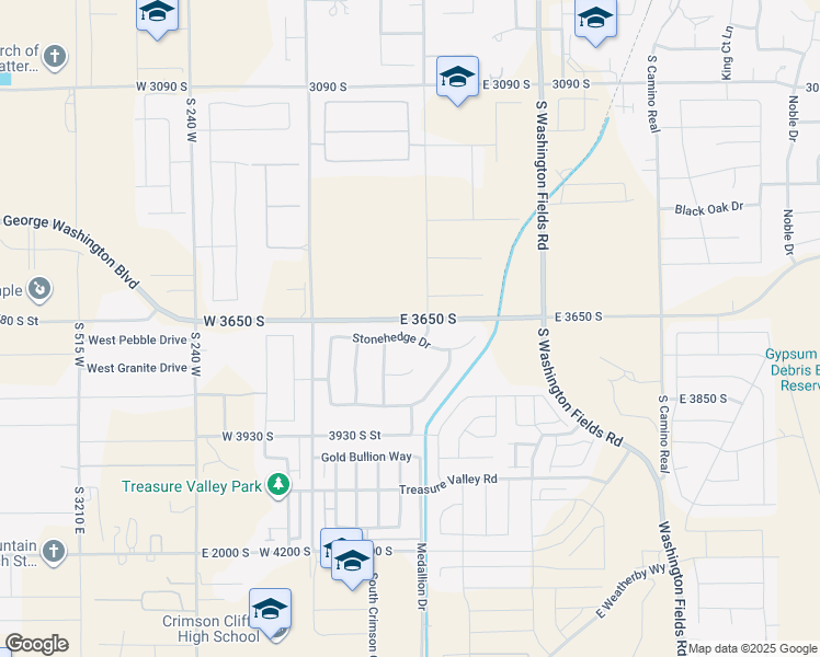 map of restaurants, bars, coffee shops, grocery stores, and more near 257 Stonehedge Drive in Washington