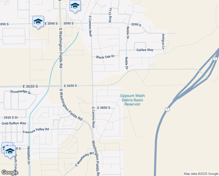 map of restaurants, bars, coffee shops, grocery stores, and more near 1005 East 3685 South in Washington