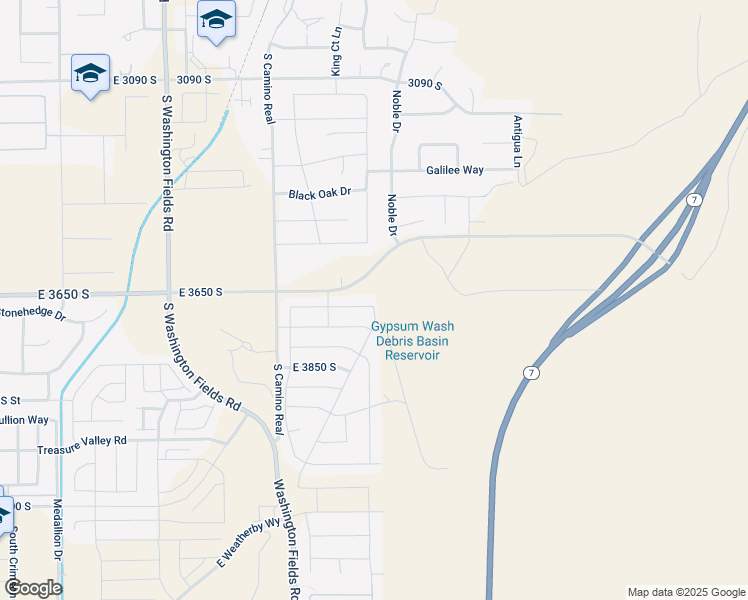 map of restaurants, bars, coffee shops, grocery stores, and more near 1113 East 3685 South in Washington