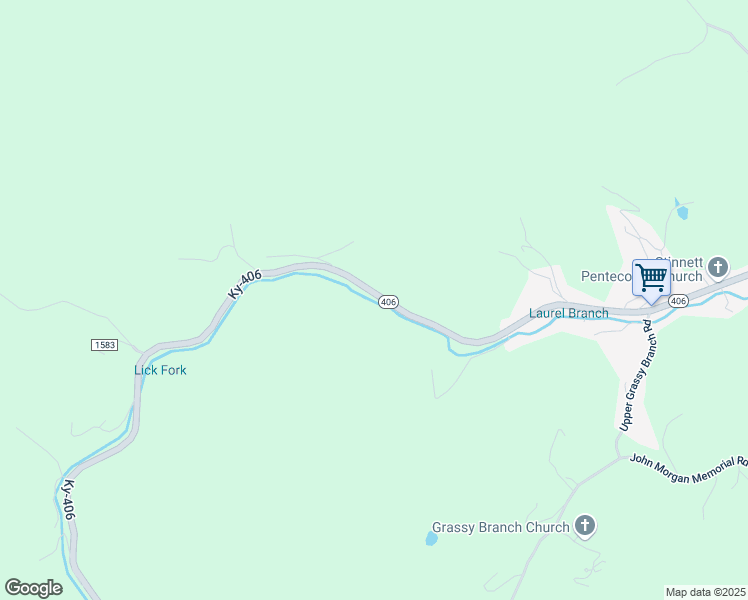 map of restaurants, bars, coffee shops, grocery stores, and more near Ky-406 in Stinnett
