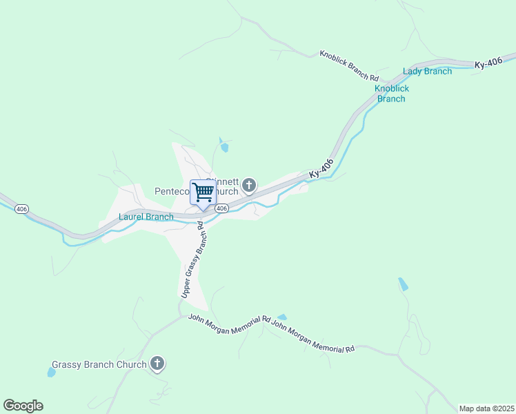 map of restaurants, bars, coffee shops, grocery stores, and more near 38 Violet Lane in Stinnett