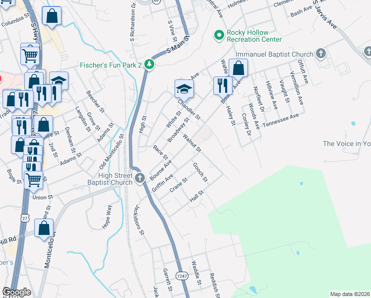 map of restaurants, bars, coffee shops, grocery stores, and more near 212 Bourne Avenue in Somerset