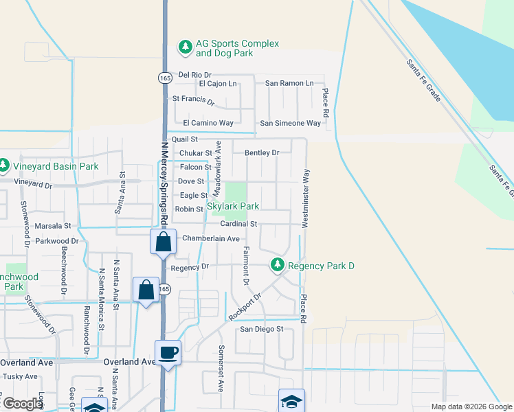 map of restaurants, bars, coffee shops, grocery stores, and more near 702 Fairmont Drive in Los Banos