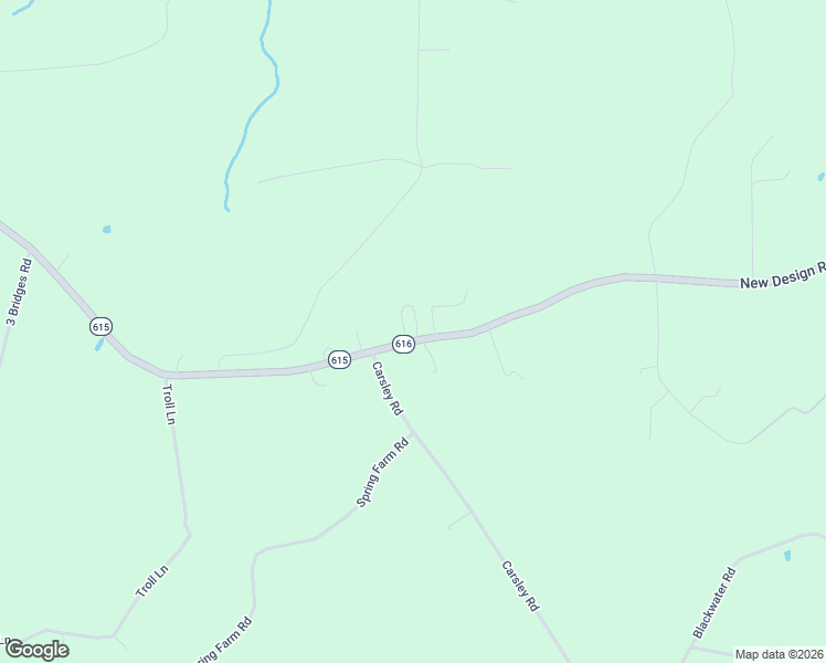 map of restaurants, bars, coffee shops, grocery stores, and more near 95 New Design Road in Dendron