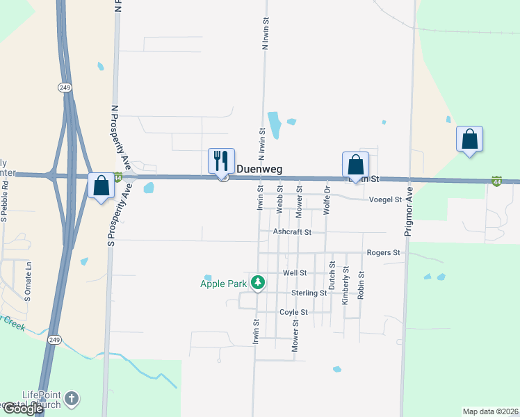 map of restaurants, bars, coffee shops, grocery stores, and more near 100 Hardy Street in Joplin