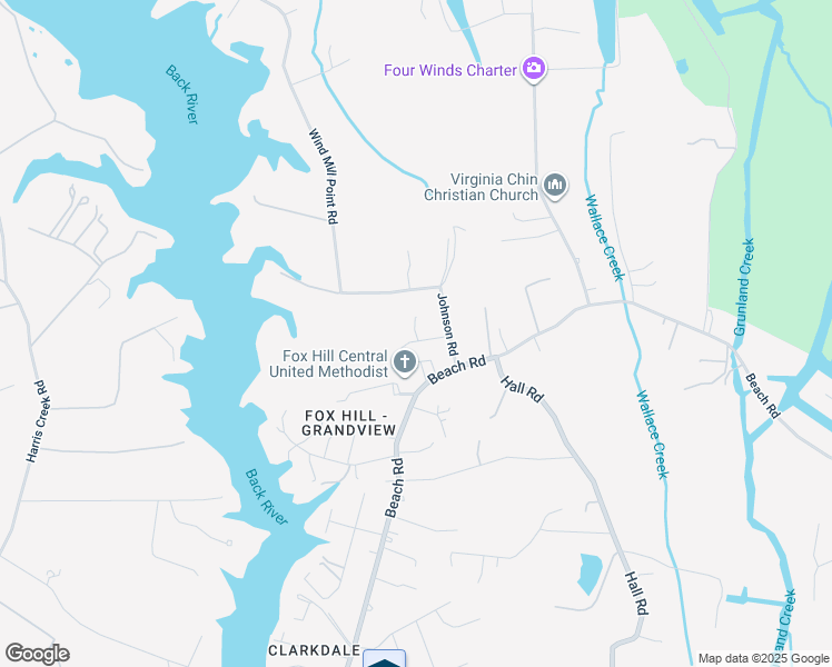 map of restaurants, bars, coffee shops, grocery stores, and more near 8 Algernourne Street in Hampton