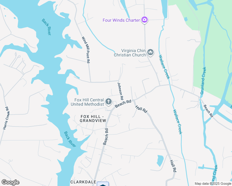 map of restaurants, bars, coffee shops, grocery stores, and more near 2 Algernourne Street in Hampton