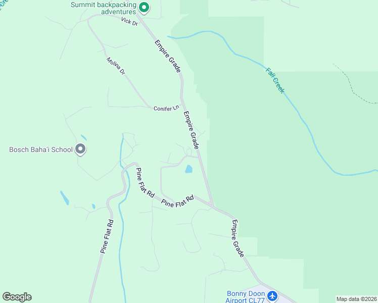 map of restaurants, bars, coffee shops, grocery stores, and more near 74 Nichols Drive in Bonny Doon