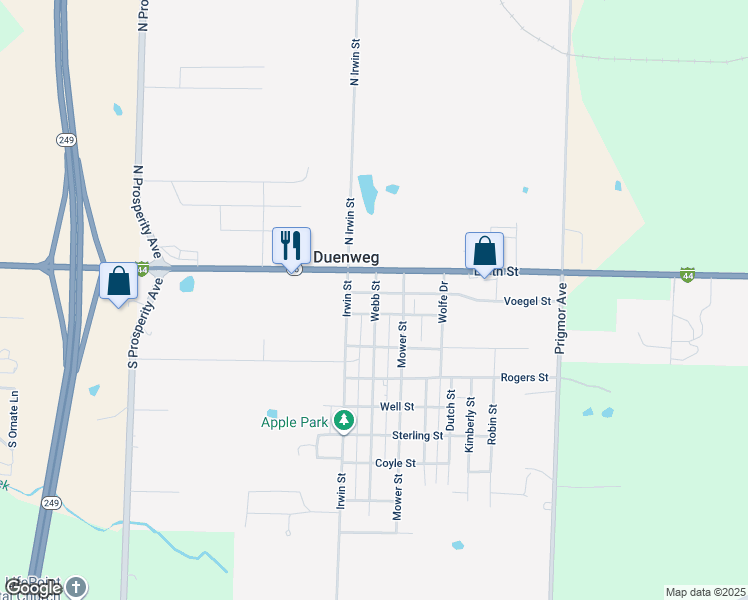 map of restaurants, bars, coffee shops, grocery stores, and more near 100-198 Hardy Street in Joplin