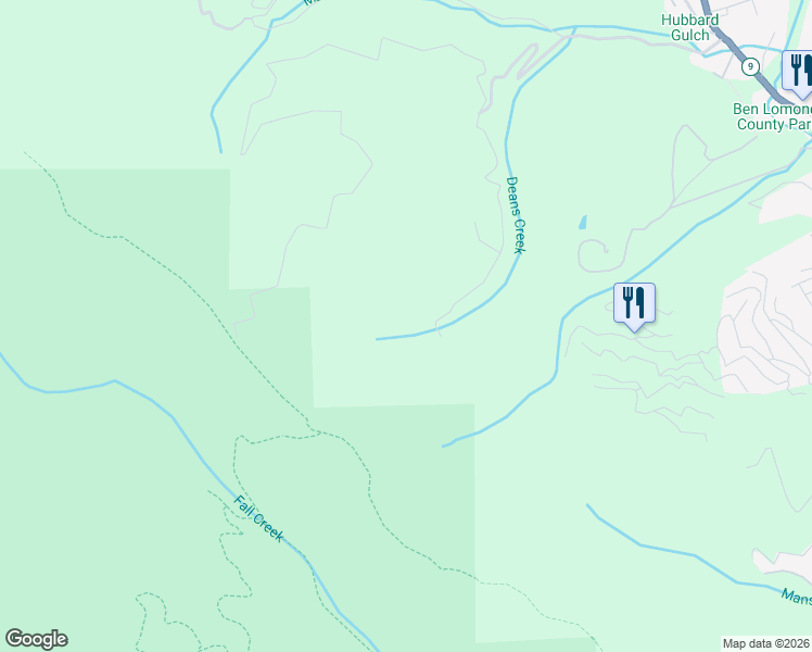 map of restaurants, bars, coffee shops, grocery stores, and more near 605 Waldeberg Road in Ben Lomond