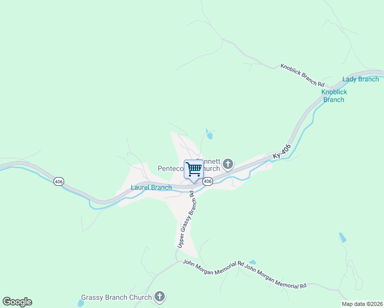 map of restaurants, bars, coffee shops, grocery stores, and more near 174 Abcove Hollow Road in Stinnett
