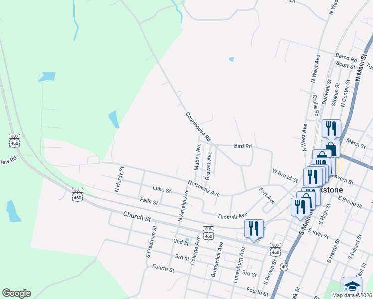 map of restaurants, bars, coffee shops, grocery stores, and more near 221 Maben Avenue in Blackstone