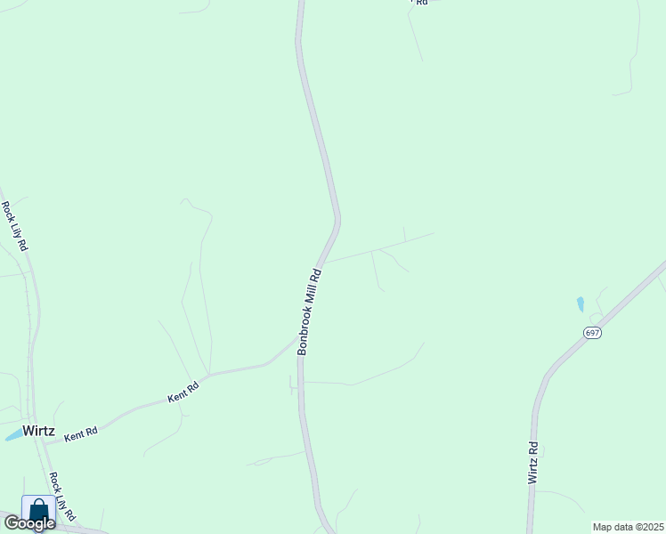 map of restaurants, bars, coffee shops, grocery stores, and more near 2633 Bonbrook Mill Road in Wirtz