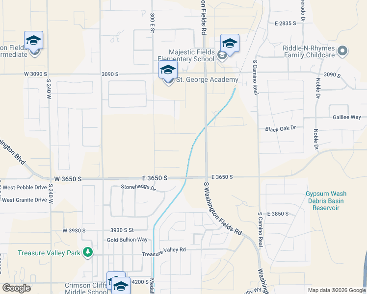 map of restaurants, bars, coffee shops, grocery stores, and more near 439 East 3500 South in Washington