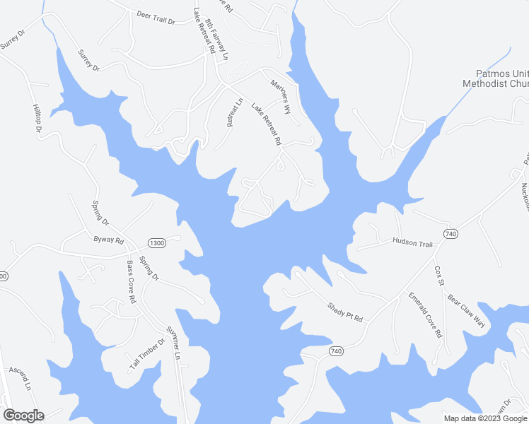 map of restaurants, bars, coffee shops, grocery stores, and more near 1273 Graves Harbor Trail in Huddleston