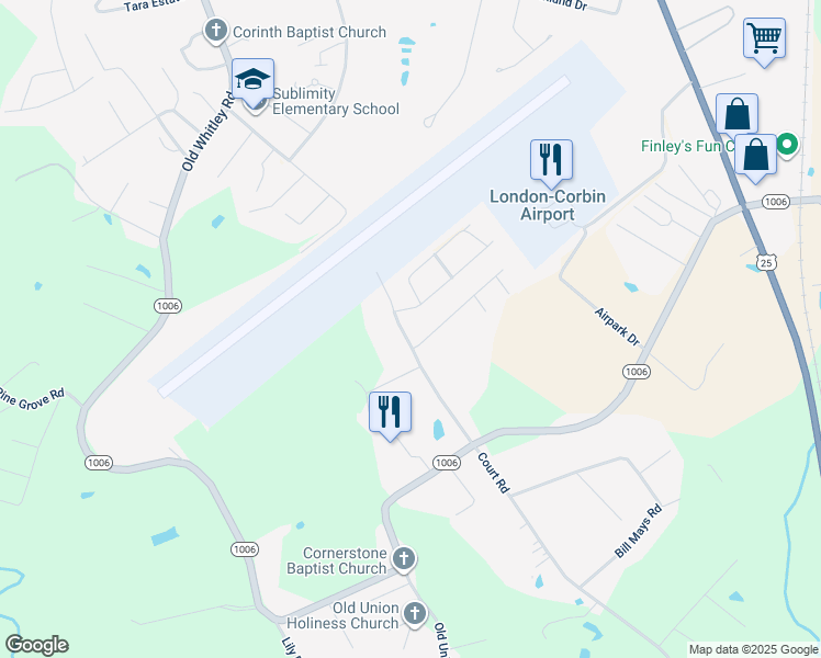 map of restaurants, bars, coffee shops, grocery stores, and more near 61 Meadowlane Road in London