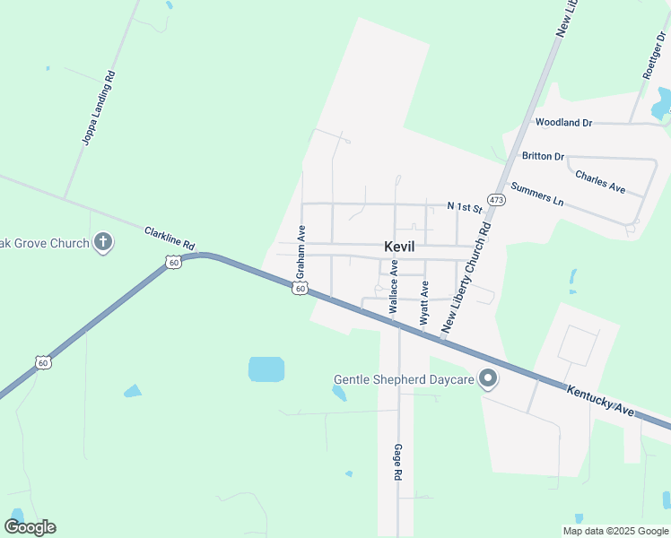 map of restaurants, bars, coffee shops, grocery stores, and more near 249-259 Nucholls Avenue in Kevil