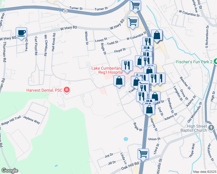 map of restaurants, bars, coffee shops, grocery stores, and more near 75 Hail Knob Road in Somerset