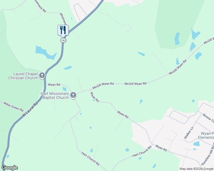 map of restaurants, bars, coffee shops, grocery stores, and more near 1385 McGill Wyan Road in London