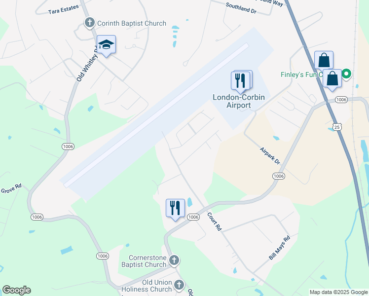 map of restaurants, bars, coffee shops, grocery stores, and more near 61 Meadowlane Road in London