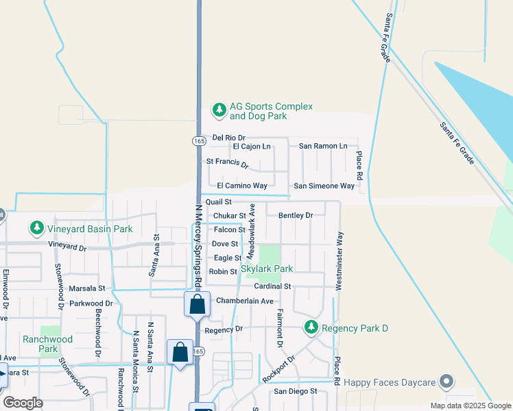 map of restaurants, bars, coffee shops, grocery stores, and more near 766 Meadowlark Avenue in Los Banos