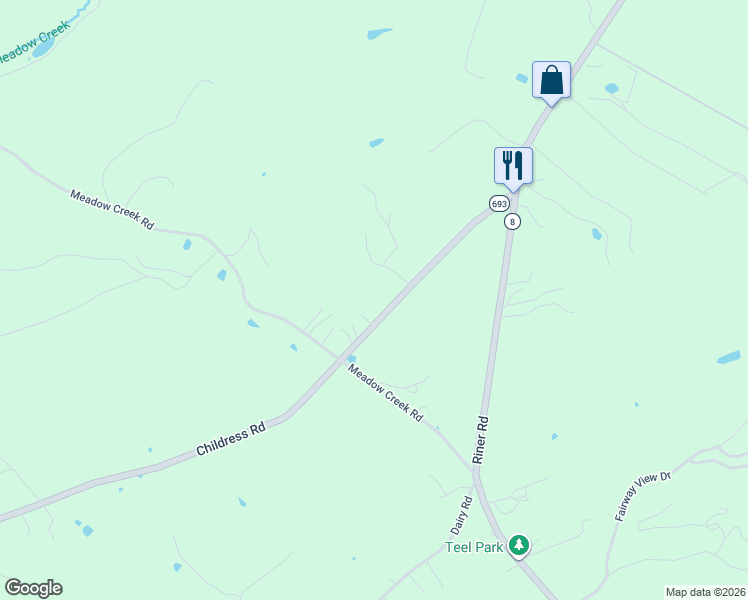 map of restaurants, bars, coffee shops, grocery stores, and more near 2188 Childress Road in Christiansburg