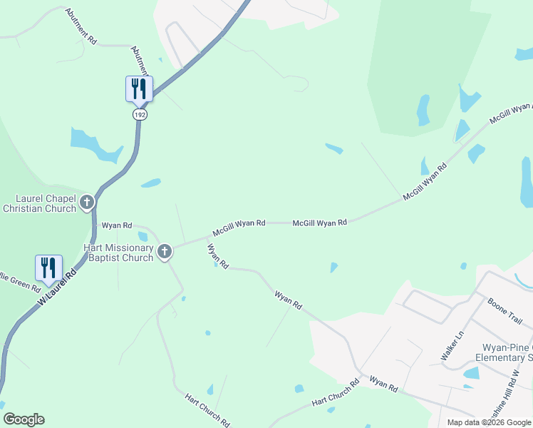 map of restaurants, bars, coffee shops, grocery stores, and more near 1385 McGill Wyan Road in London