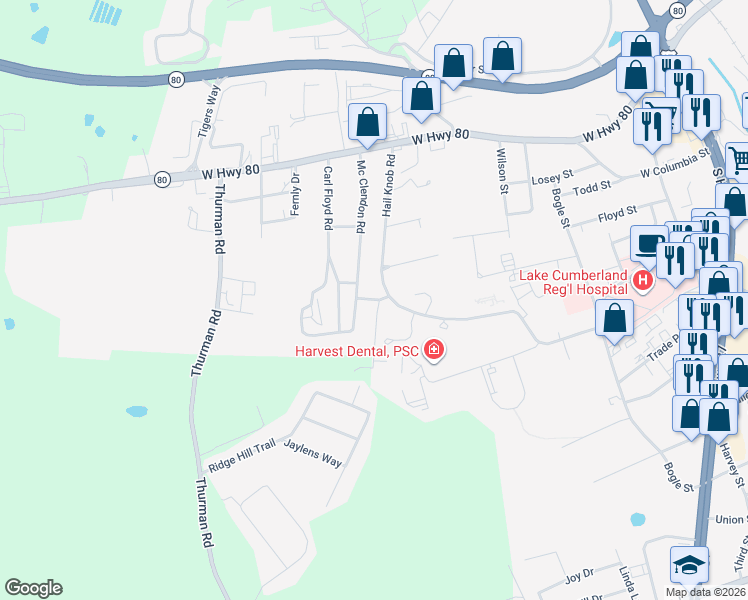 map of restaurants, bars, coffee shops, grocery stores, and more near 35 Turpen Court in Somerset