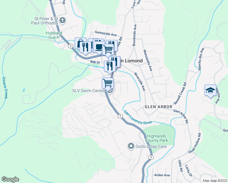map of restaurants, bars, coffee shops, grocery stores, and more near 155 Rowardennan Drive in Ben Lomond