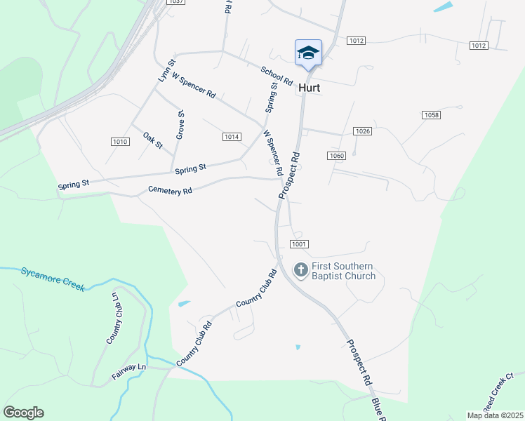 map of restaurants, bars, coffee shops, grocery stores, and more near 105 Kent Circle in Hurt