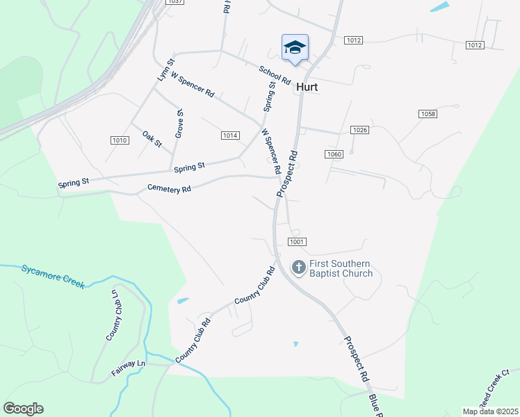 map of restaurants, bars, coffee shops, grocery stores, and more near 105 Kent Circle in Hurt