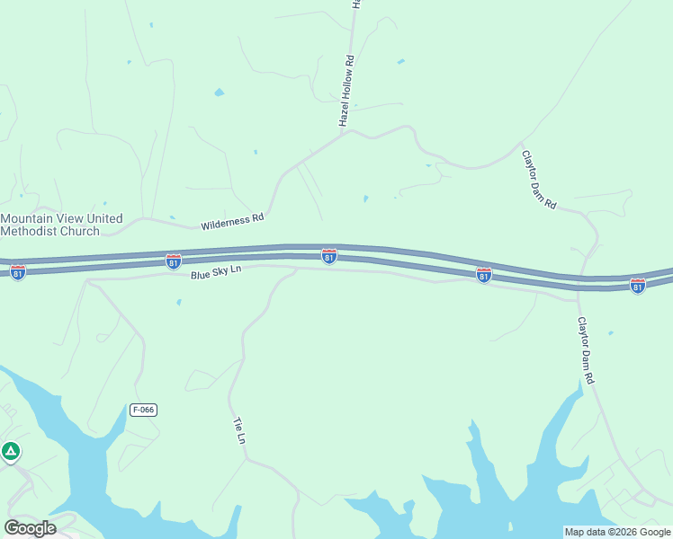 map of restaurants, bars, coffee shops, grocery stores, and more near State Road F-066 in Pulaski County
