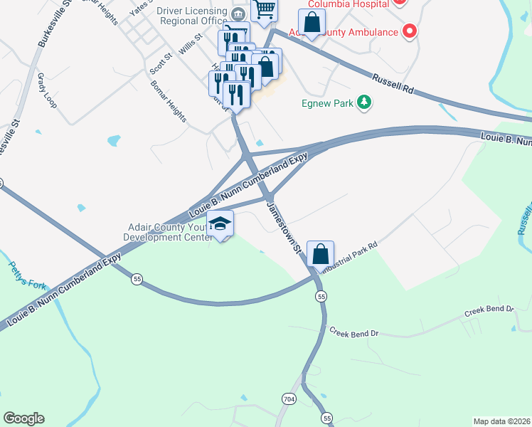 map of restaurants, bars, coffee shops, grocery stores, and more near 200-278 Appleby Dr in Columbia